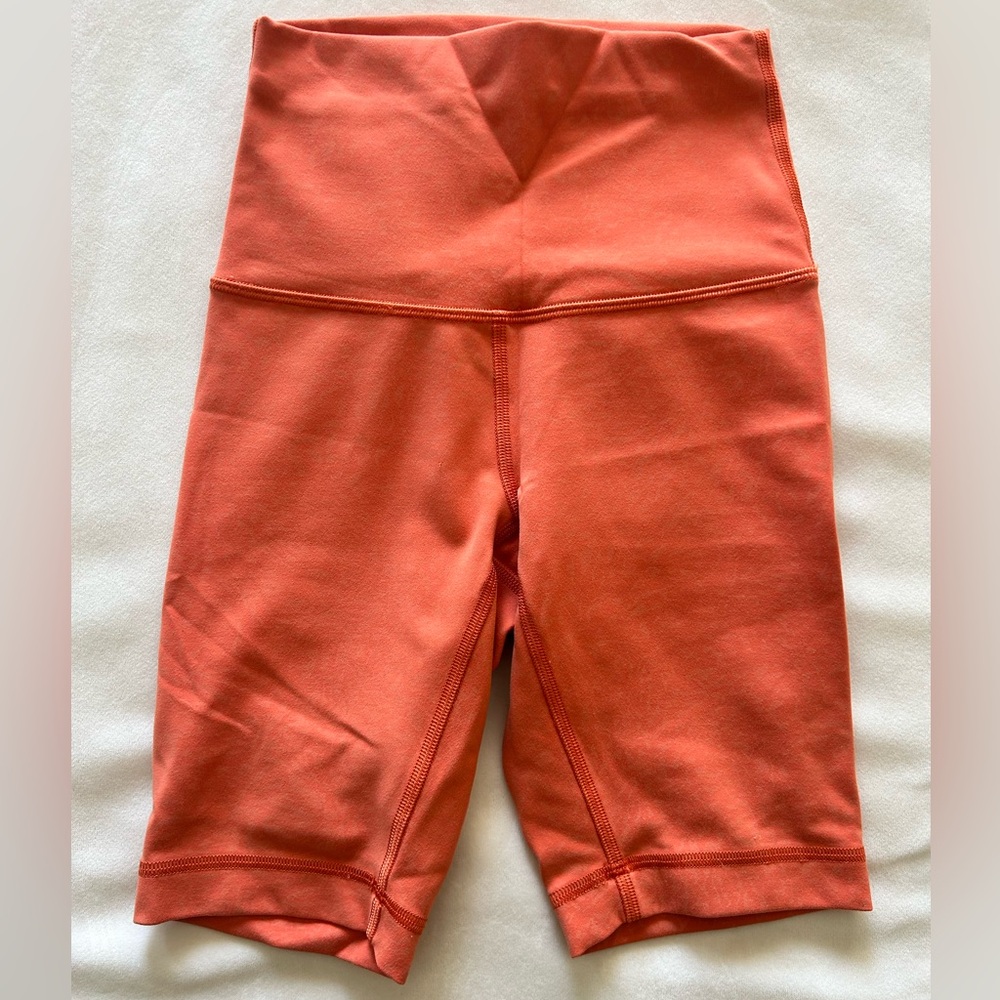 Lululemon Wunder Train High Rise Short 8" - crunch warm coral - Size 0